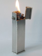 DUNHILL TALLBOY LICENCE CARTIER SILVER PLATED PETROL LIGHTER LIGHTER PETROL