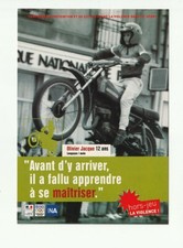 HORS JEU LA VIOLENCE carte publicitaire OLIVIER JACQUE MOTO