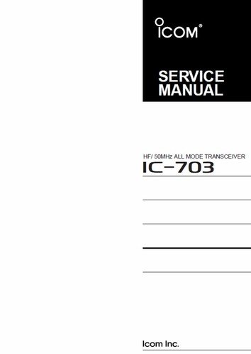 Icom 703 service manual - icom,
