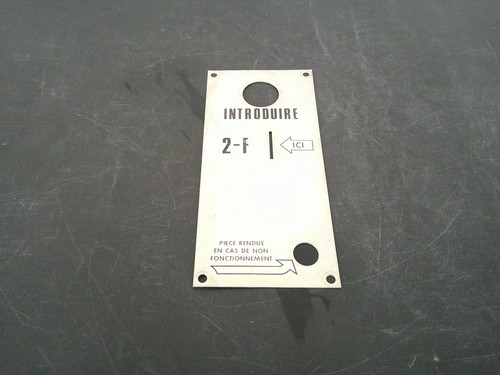 Plaque metal face avant - plaque, en