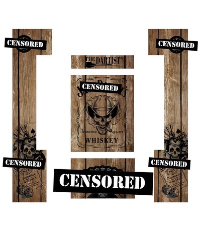 Stickers dartboard mural jack - dartboard,