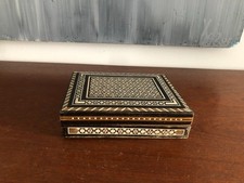 BOITE A BIJOUX ORIENTALE, , TRAVAIL DE MARQUÈTERIE, MICRO-MOSAÏQUE, VINTAGE