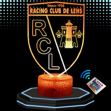 Lampe chevet 3D LED RC Lens