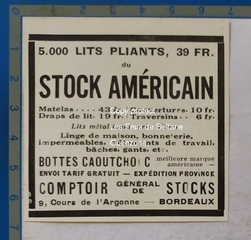 Comptoir général stock - de,
