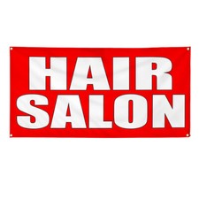 Vinyl Banner Multiple Sizes Hair Salon B Weatherproof Industrial Yard Signs