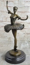 13 " Western Art Sculpture Bronze Marbre Abstrait Belle Ballerine Statue Décor