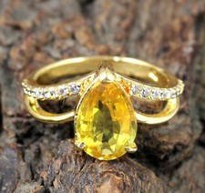 Saphir Jaune Naturel Certifié