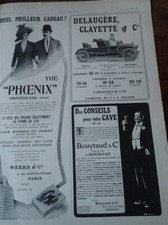 DELAUGERE CLAYETTE + BOUYTAUD BORDEAUX + PHENIX advertising paper ILLUSTRATION 1910 collar