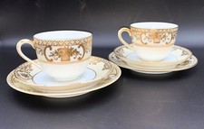 Lot de 2 assiettes soucoupes trio art déco Noritake export vintage années 192...