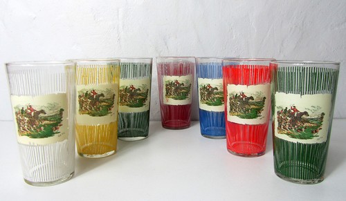 Verres vintage colorés - vintage, chasse