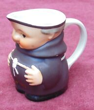 beautiful old chubby monk small milk jug signed GOEBEL  