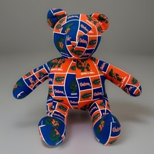 University of Florida Gators Teddy Bear Plush Handmade 16” Logo Fabric College