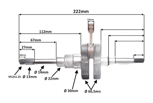 Vilebrequin pour suzuki as50 - vilebrequin,