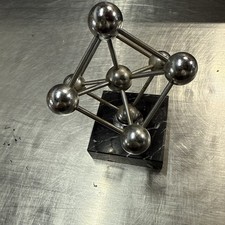 Rare Atomium Brussels World's Fair Souvenir Metal Monument Marble Paperweight