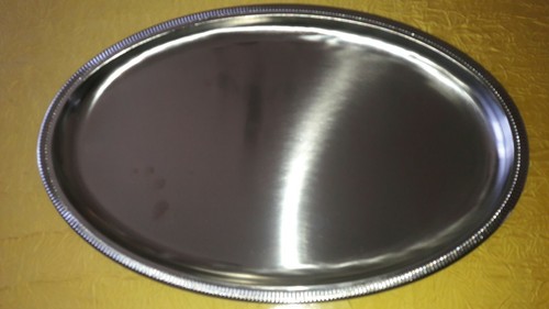 Plat inox forme ovale - plat, en