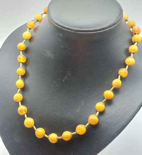Ancien collier pierres ambre - ancien, collier,