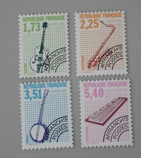 France 1992 préoblitéré 224 à 227 neuf luxe ** les instruments de musique (2)