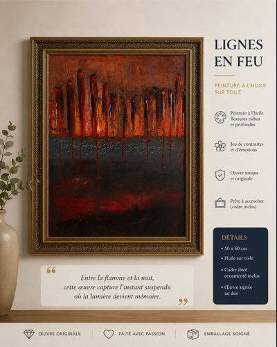 Tableau peinture huile sur - tableau,