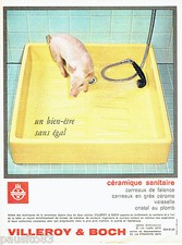 1964 Villeroy & Boch ADVERTISING ADVERTISING 036 CERAMIC TOILET SHOWER TRAY