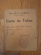 Rationnement - carte de tabac