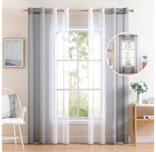 MIULEE Rideau Voilage Lot de 2