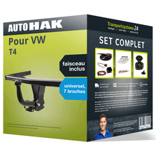 Attelage pour VW T4 90- démontable avec outil + Faisceau universel 7 broches TOP