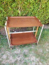 Folding dessert TEXTABLE Paris Rue Lafayette rolling table vintage 20th century 