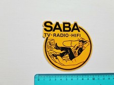 Autocollant Saba TV Radio Hifi