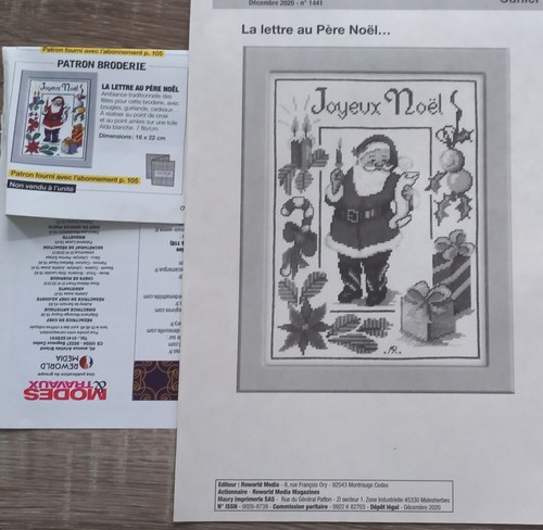 Cahier broderie joyeux noel - broderie,