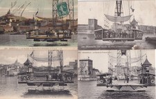 Lot of 4 old postcards postcard MARSEILLE bridge ferry nacelle 2