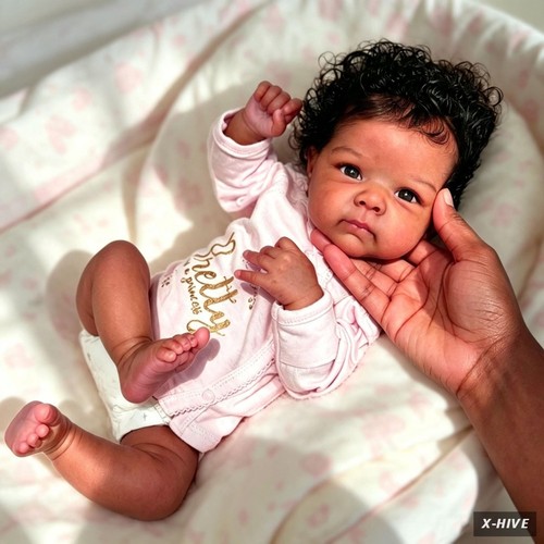 Black reborn baby - black, inch