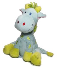 Doudou peluche Girafe bleu
