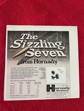 Vintage 1972 Hornady Bullets Print Ad 7 mm Magnum