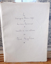 Le Mariage de Pomme d'Api (René Boylesve) 1924 JACOMET ENVOI