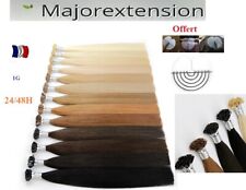 LOT EXTENSIONS KÉRATINE A CHAUD 100% NATURELS REMY RAJOUTS 49-60-66 cm 1G 24/48H
