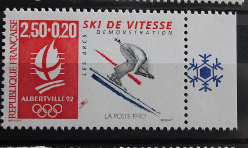 Timbre france luge jo - france,