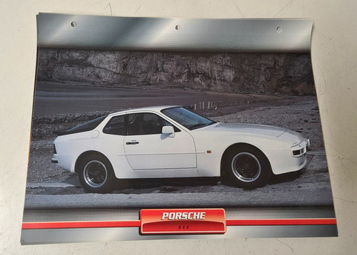 Porsche 944 carte fiche - carte,