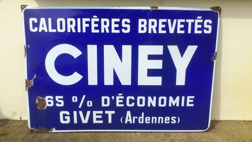 Plaque emaillee ciney givet - plaque,