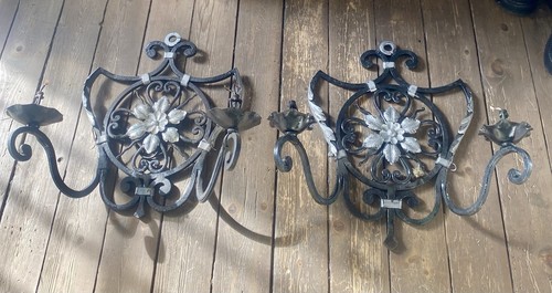 Paire appliques murales fer - murales,