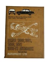 Simca 1300 1301 1500 1501 Service Repair Workshop Manual 1963 - 72