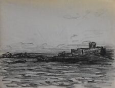 Georges Ricard-Cordingley (1873-1939) (121) - fusain - paysage marin du Maroc