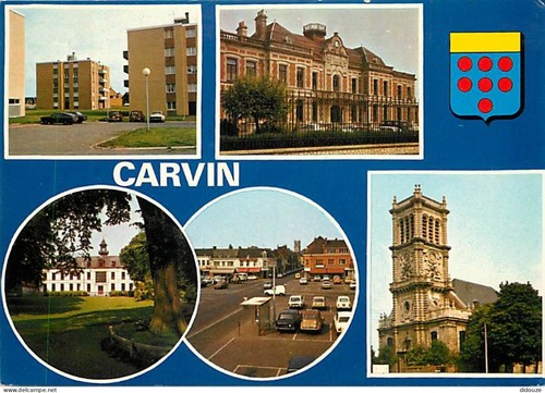 Carte postale carvin - 62,