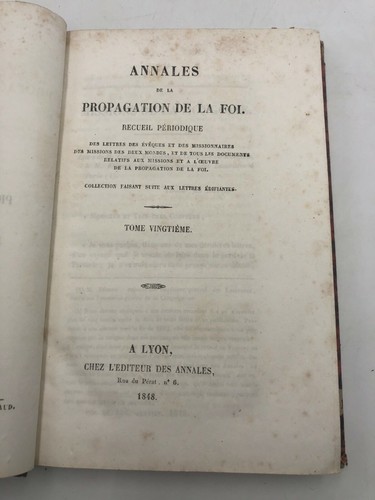 Annales propagation de - la,
