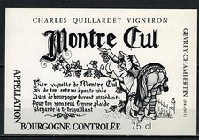 Burgundy wine label-Gevrey-Chambertin-Montre Cul-Vigneron Quillardet-N188
