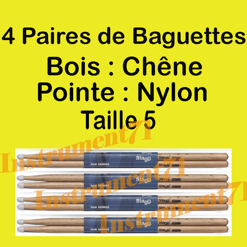 Paires baguettes batterie - 4,