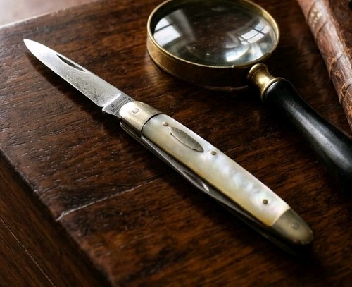 Ancien canif nacre sheffield - canif,