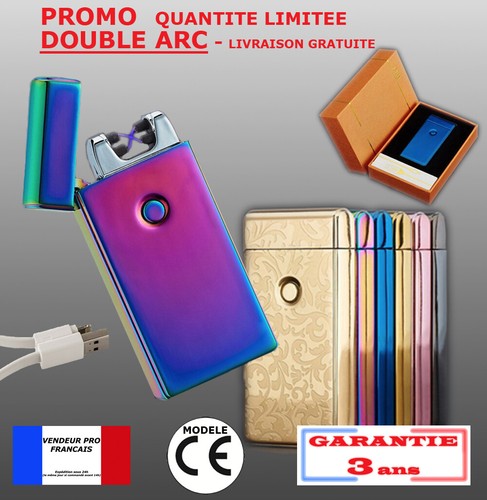 Briquet double arc électrique - briquet,