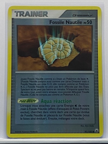 Fossile nautile 100 reverse - nautile, 91/100