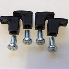 4x 191315 - 4x 105163 - Plastic support bracket IKEA black slats and screws