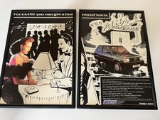 FRAMED Original 1987 Fiat Panda 1000 S Magazine Advert Poster Man Cave Retro